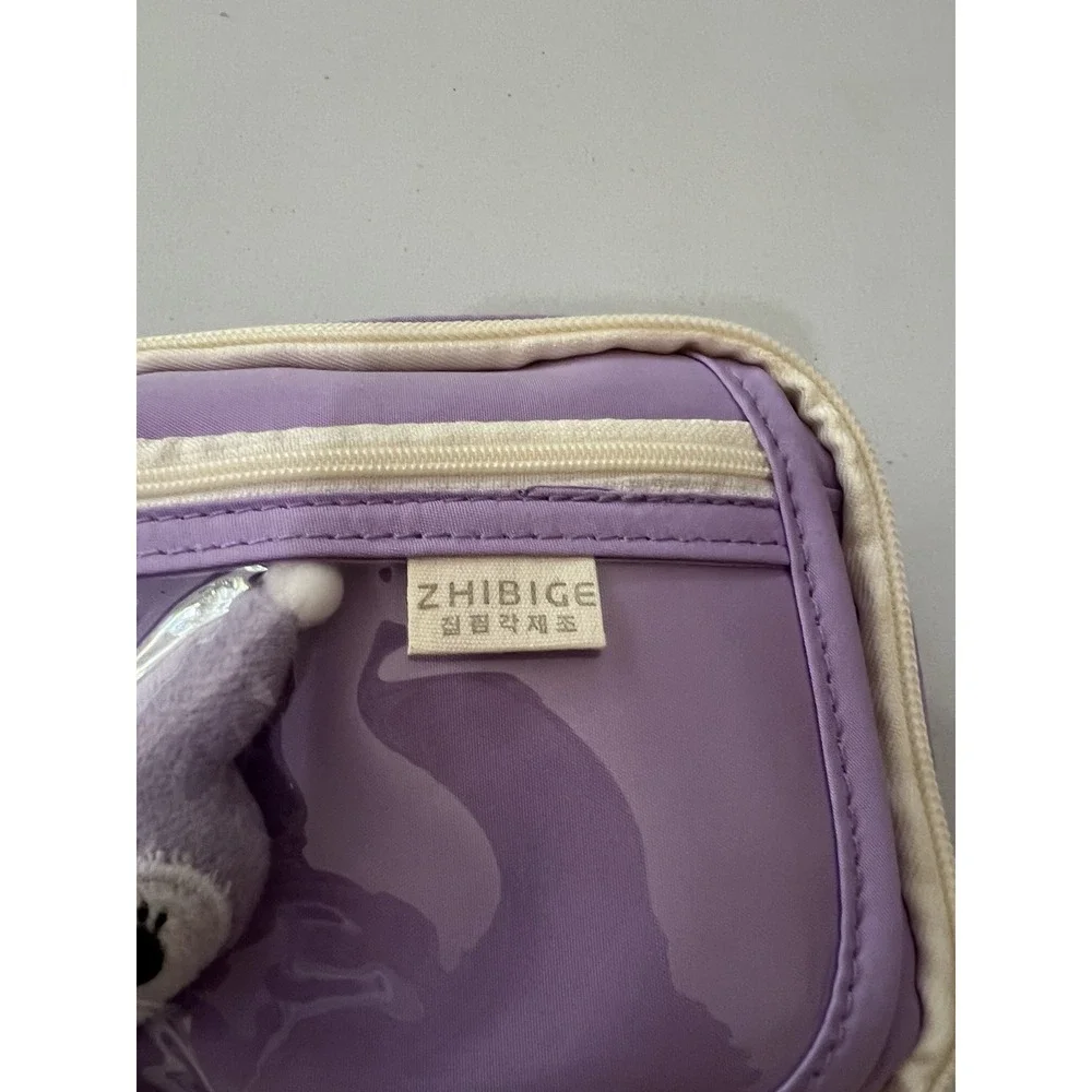Sanrio Kuromi Plush Pencil Pen Makeup Case 9x5 Inches Purple‎